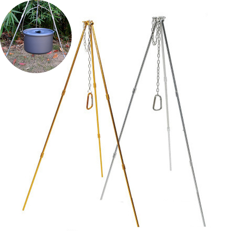 Camping Cooking Pot Tripod - Outdoor Camping Tripod, Durable, Portable, Picnic