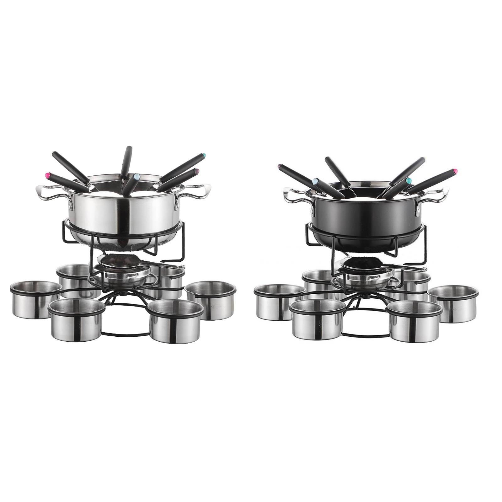 Camping Cooking Set Stainless Steel - Fondue Pot Set Cooking Stove Thickened