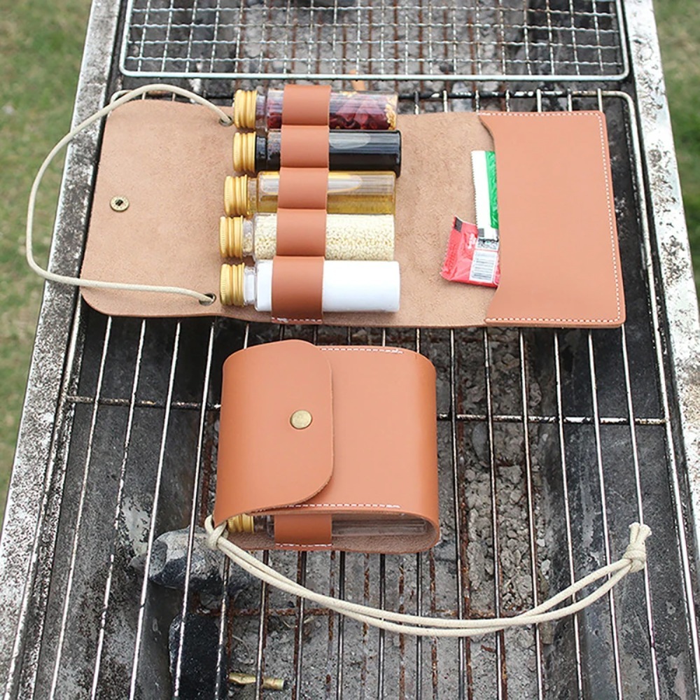 Camping Cooking Bag - Outdoor Camping Spice Bottle Set Portable