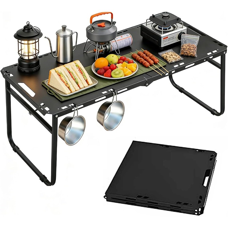 Camping Cooking Bag - Camping Table Adjustable Folding Portable RV