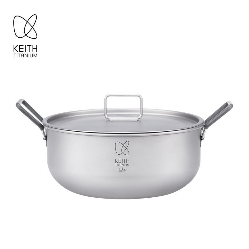 Camping Cooking Bag - KEITH 1.8L Pure Titanium Cooking Pot