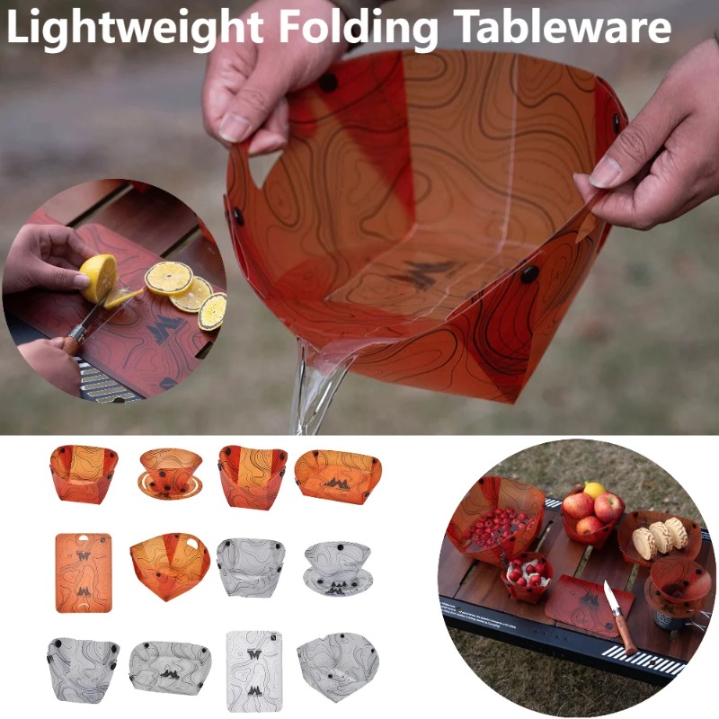 Camping Cooking Hob - Foldable Camping Tableware Portable Bowl Dinner