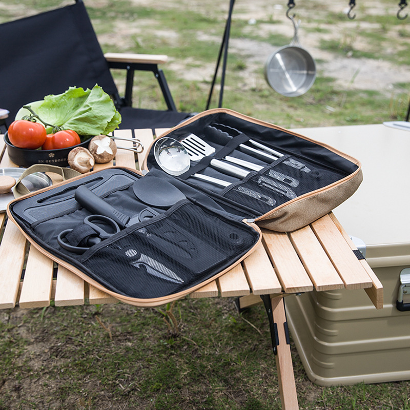 8pcs Camping Kitchen Cookware  - Camping Cooking Set Stainless Steel review and price