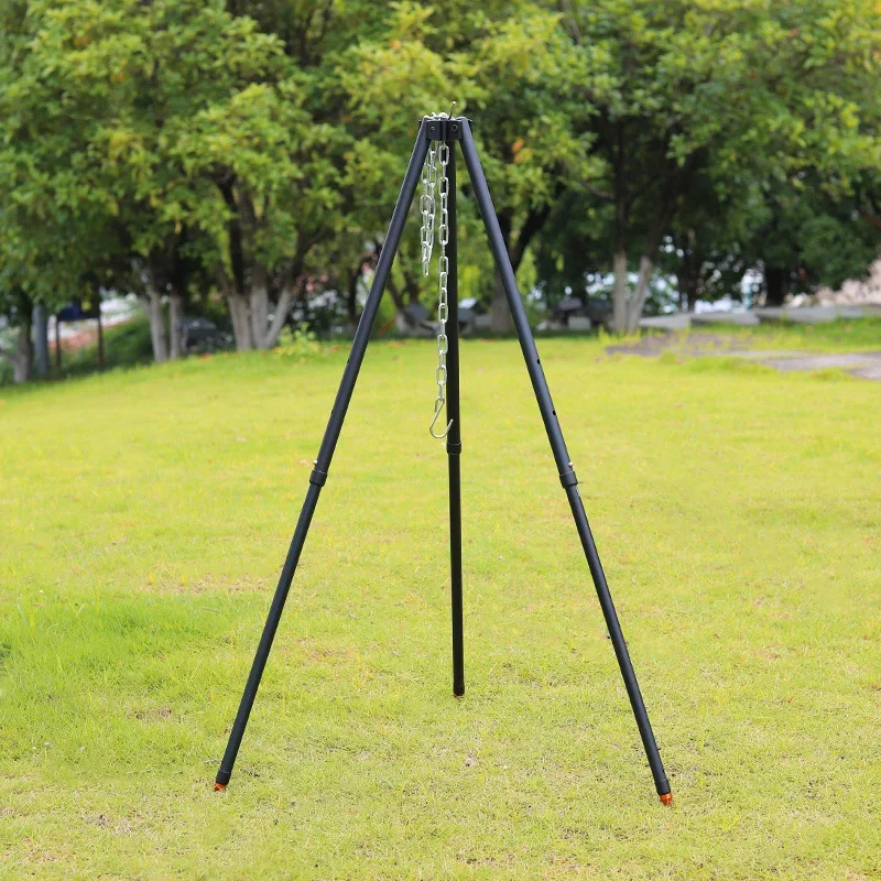 1Pc Outdoor Bonfire Tripod Cam - Camping Cooking Pot Tripod review and price