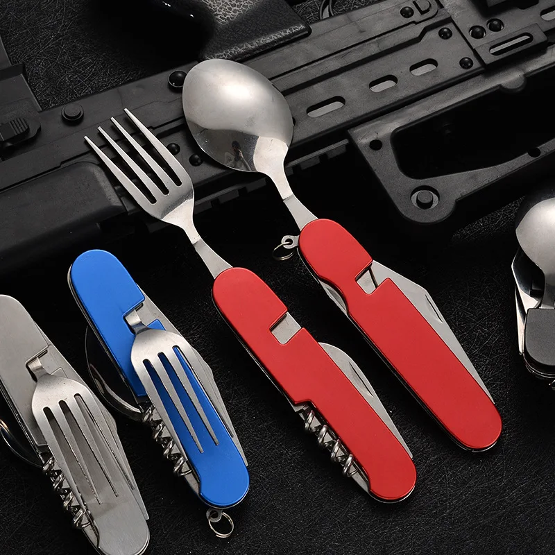 4 in 1 Folding Tableware Detac - Camping Cooking Knives review and price