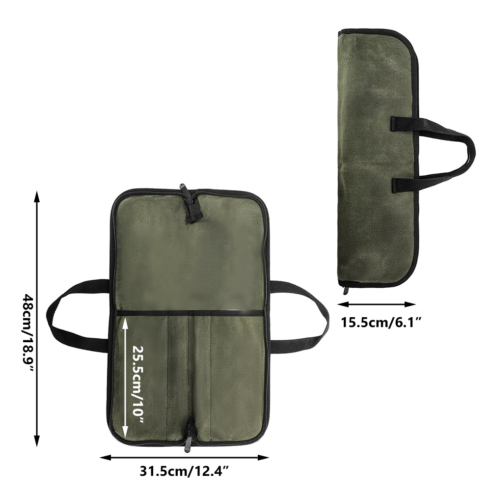 Waxed Canvas Knife Roll Bag Mu - Camping Cooking Knives review and price