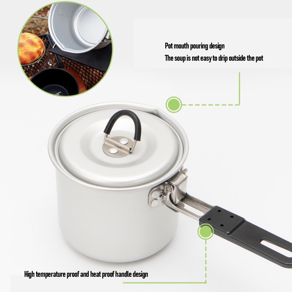 Camping Cooking Pot, 770ml Por - Camping Cooking Pot With Lid review and price