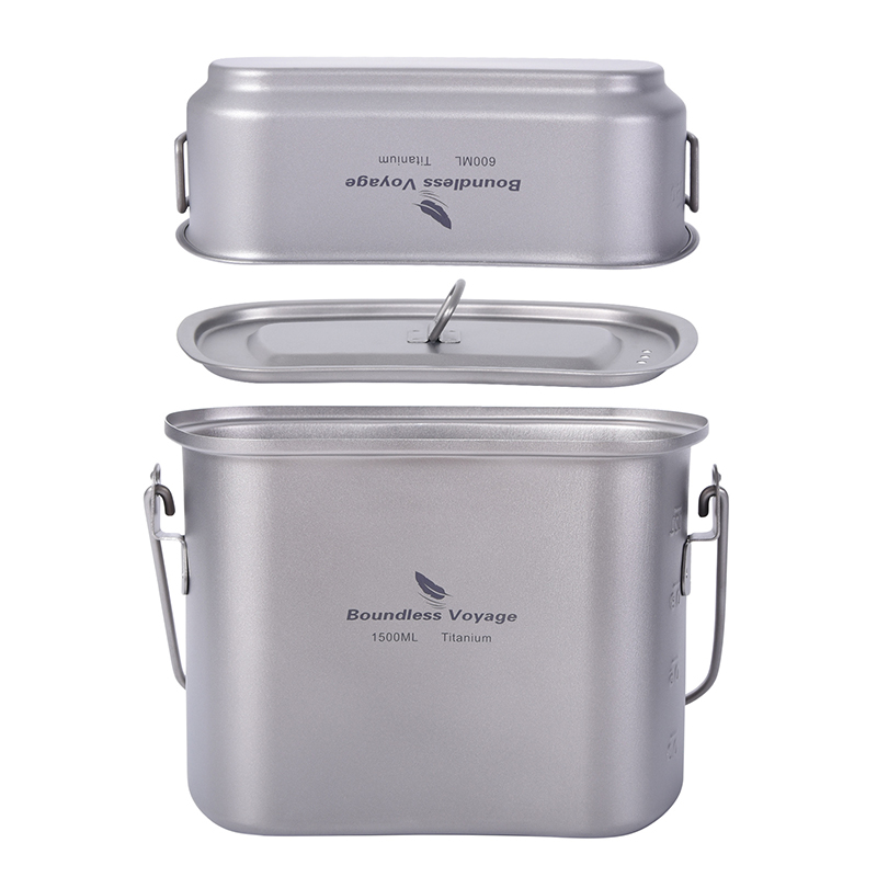 1.5L Outdoor Military Canteen  - Camping Cooking Kit Box review and price