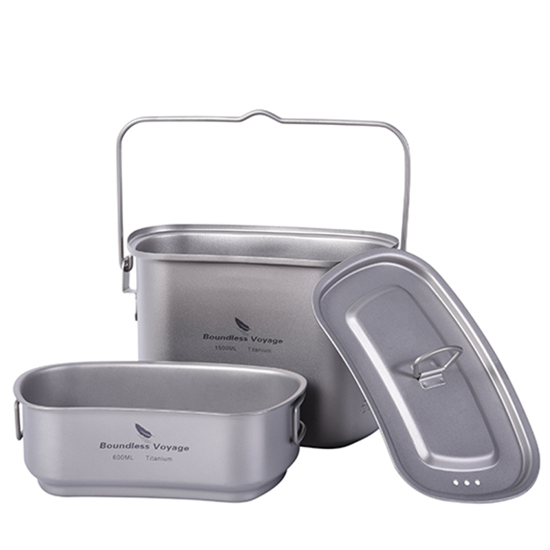 1.5L Outdoor Military Canteen  - Camping Cooking Kit Box review and price
