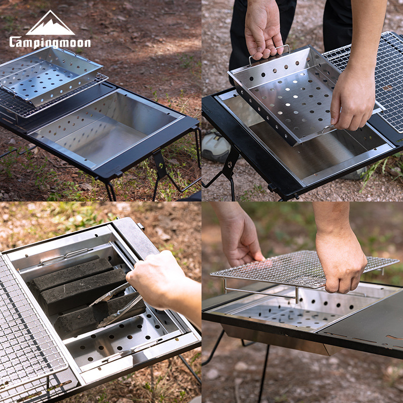 CAMPINGMOON UG-1 IGT Carbon Gr - Camping Cooking Table With Windshield review and price