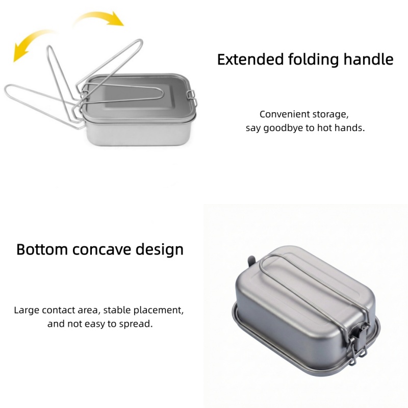 Titanium Lunch Box with Lid an - Camping Cooking Set Stainless Steel review and price