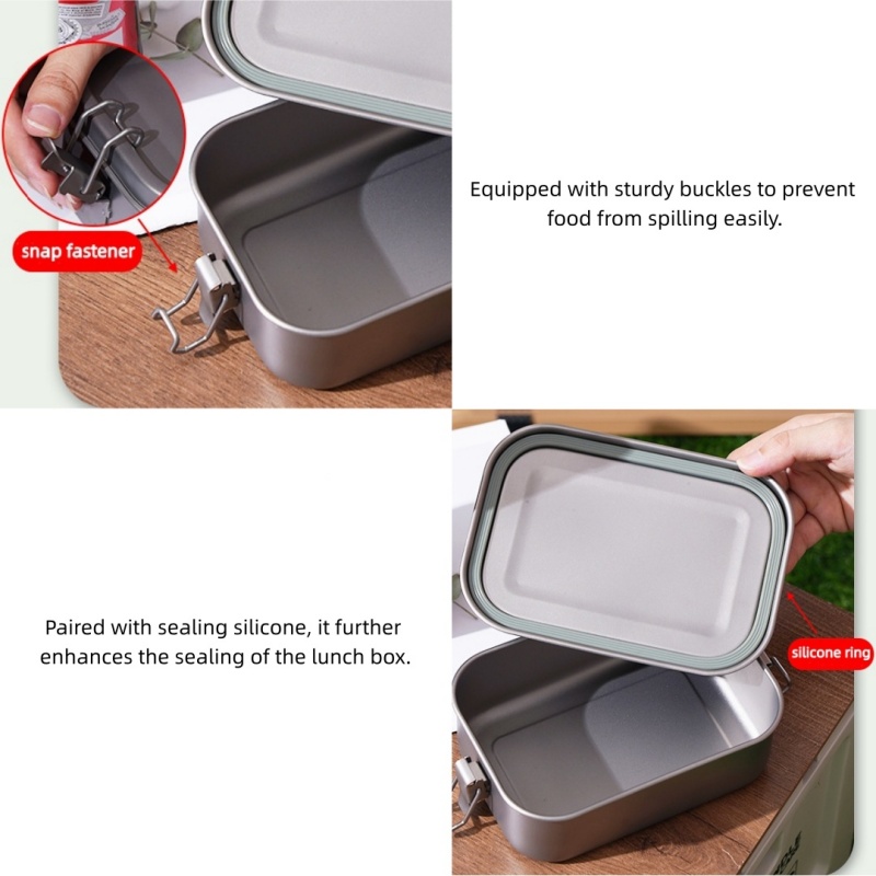 Titanium Lunch Box with Lid an - Camping Cooking Set Stainless Steel review and price