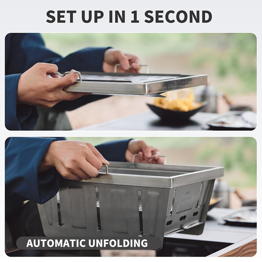 Naturehike Camping Charcoal Gr - Camping Cooking Table With Windshield review and price