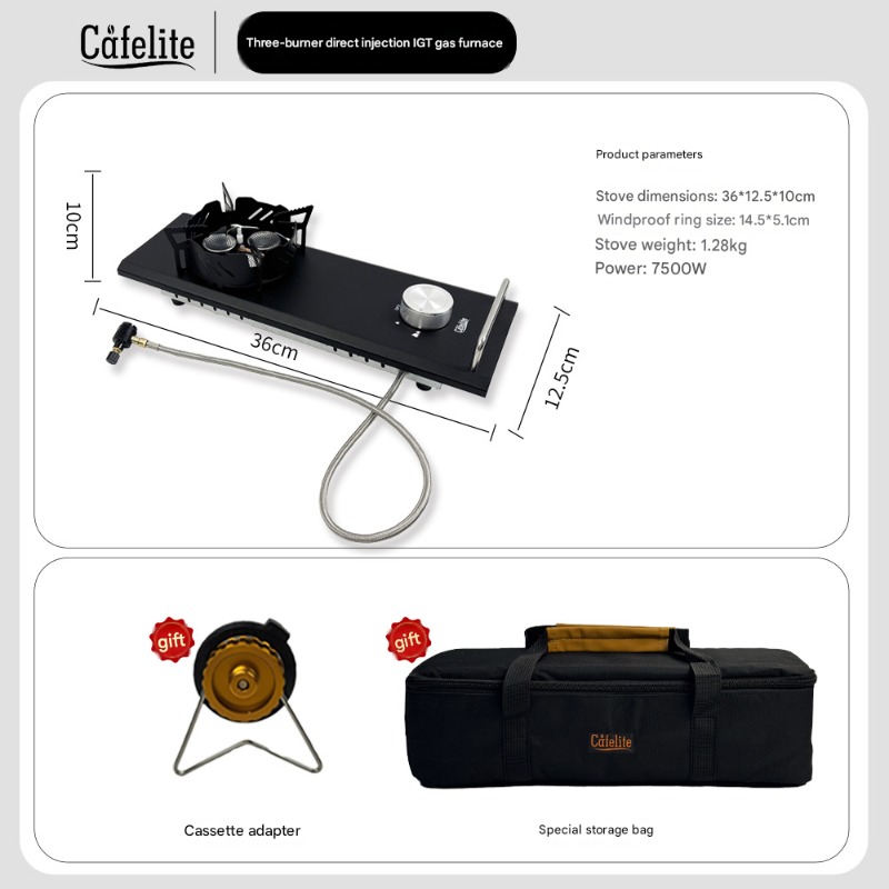 Mini Split Gas Stove Half Unit - Camping Cooking Table With Windshield review and price