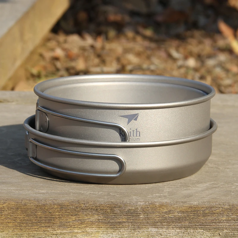 Keith 3PCS Titanium Cookware P - Camping Cooking Set Stainless Steel review and price