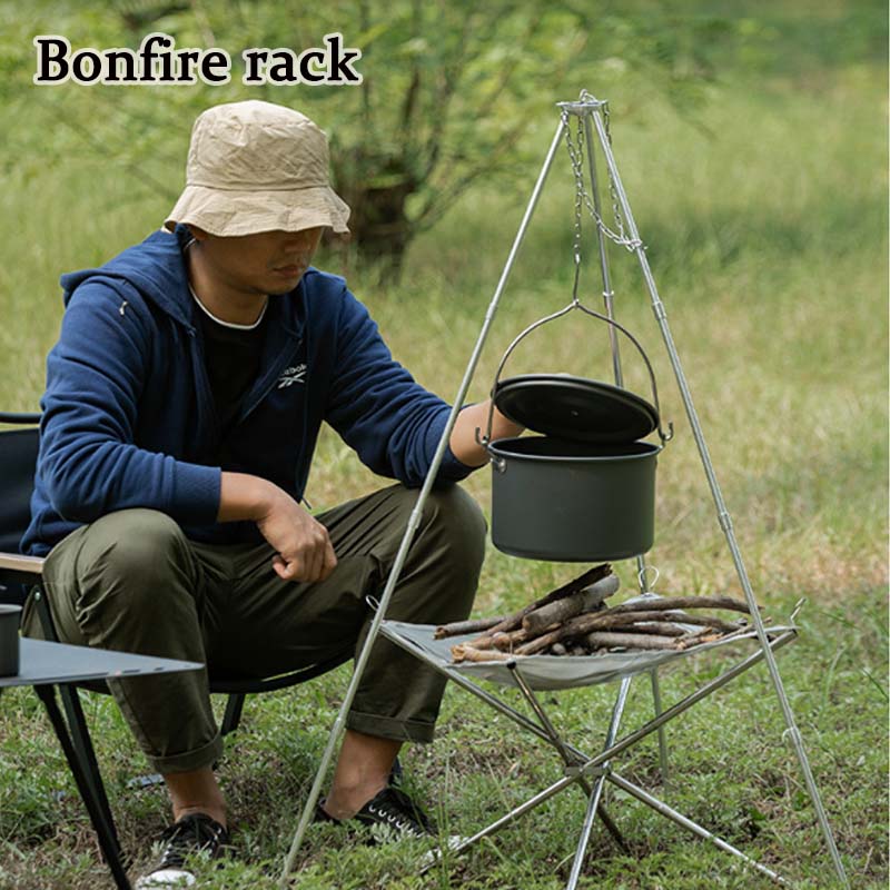 Camping Bonfire Tripod Portabl - Camping Cooking Pot Tripod review and price