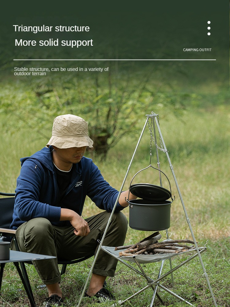 Camping Bonfire Tripod Portabl - Camping Cooking Pot Tripod review and price