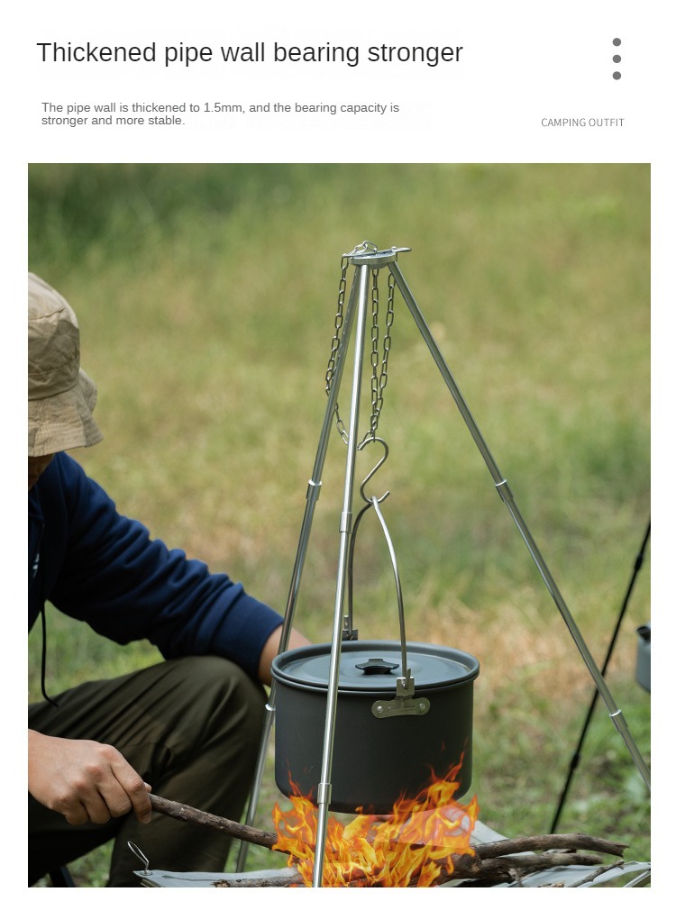 Camping Bonfire Tripod Portabl - Camping Cooking Pot Tripod review and price