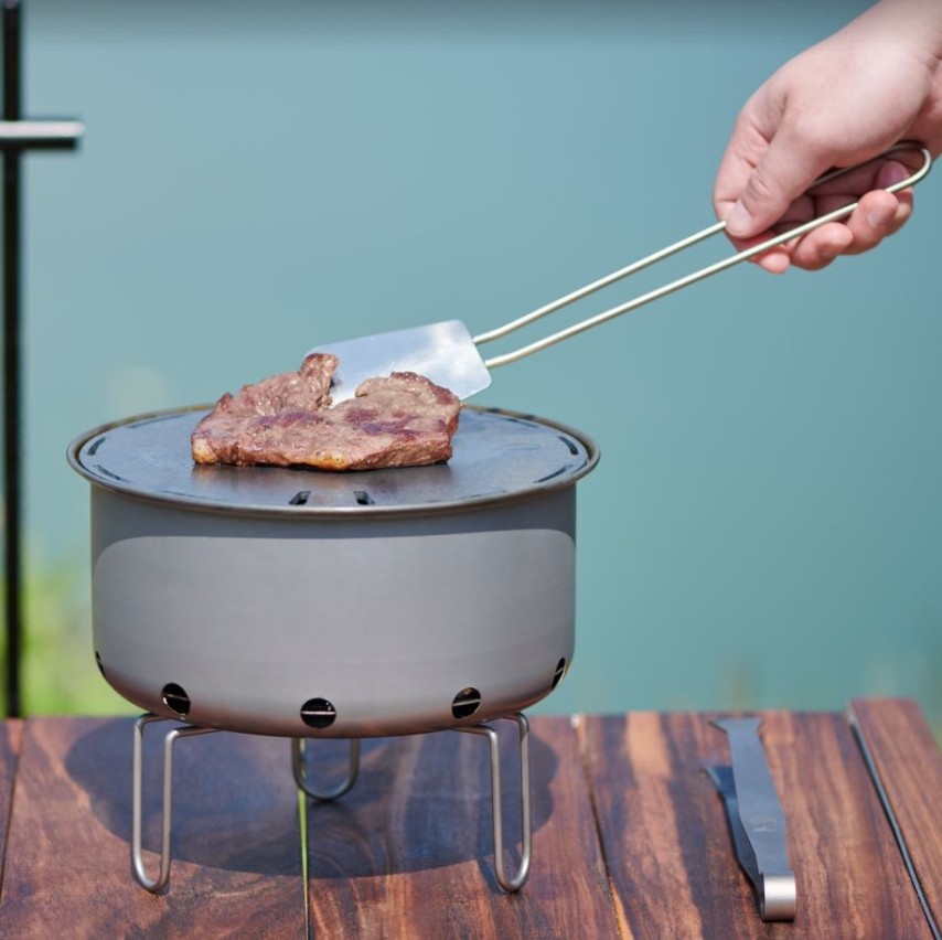 Outdoor Titanium Portable Flat - Camping Cooking Table With Windshield review and price
