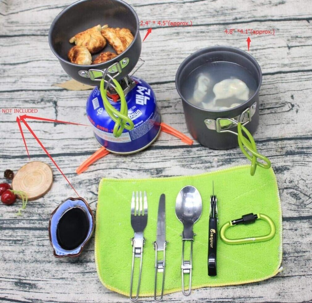 12-17Pcs Camping Cookware Stov - Camping Cooking Pot Tripod review and price