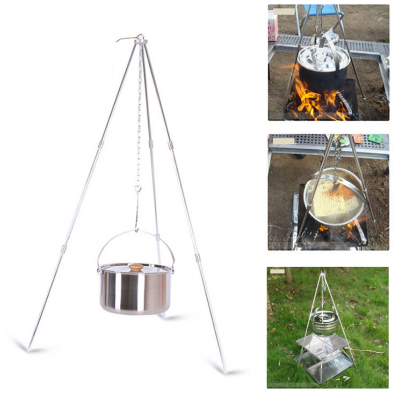 Outdoor Winter Camping Campfir - Camping Cooking Pot Tripod review and price