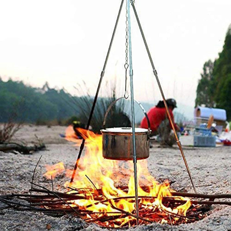 Outdoor Winter Camping Campfir - Camping Cooking Pot Tripod review and price