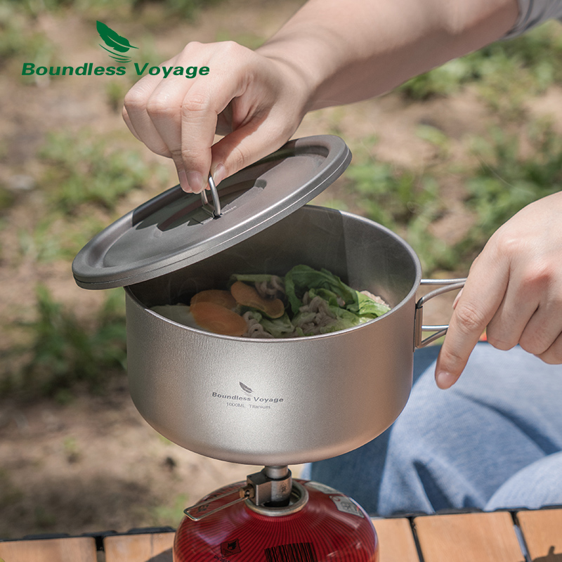 Boundless Voyage Titanium Camp - Camping Cooking Pot With Lid review and price