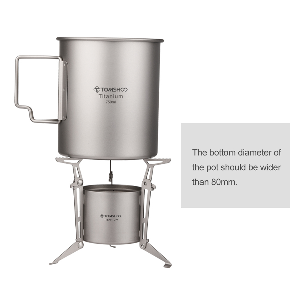 TOMSHOO Ti Alcohol Stove and L - Camping Cooking Pot With Lid review and price