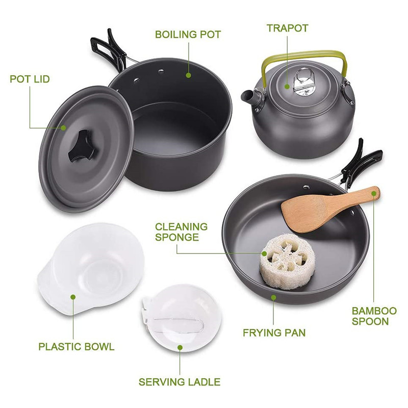 Outdoor Camping Cookware Kit A - Camping Cooking Kit Box review and price