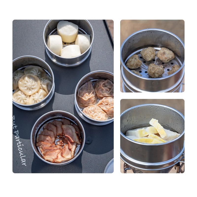 CAMPINGMOON Portatle Outdoor C - Camping Cooking Set Stainless Steel review and price